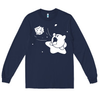 Navy kirby gamer geek snes Long Sleeve Tee - artisFamous
