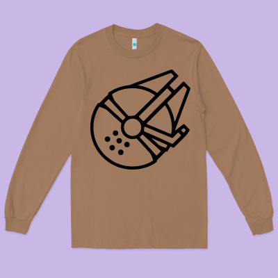 Millennium Falcon Long Sleeve Tee Designed By Artisfamous