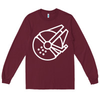 Burgundy millennium falcon Long Sleeve Tee - artisFamous
