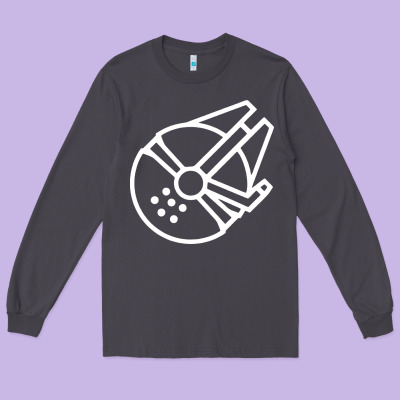 Millennium Falcon Long Sleeve Tee Designed By Artisfamous