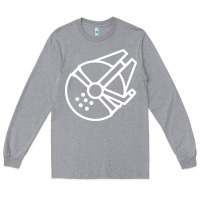 Heather Grey millennium falcon Long Sleeve Tee - artisFamous