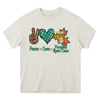 Cream peace love pumpkin spice latte Heavy Core Tee - Jasminsmagicworld