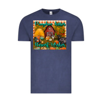 Vintage Denim pumpkin kisses harvest wishes tumbler Vintage Tee - BundleAndBundleShop