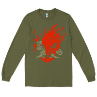 Army Green punk samurai Long Sleeve Tee - artisFamous