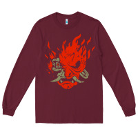 Burgundy punk samurai Long Sleeve Tee - artisFamous