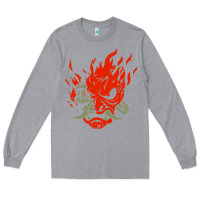 Heather Grey punk samurai Long Sleeve Tee - artisFamous