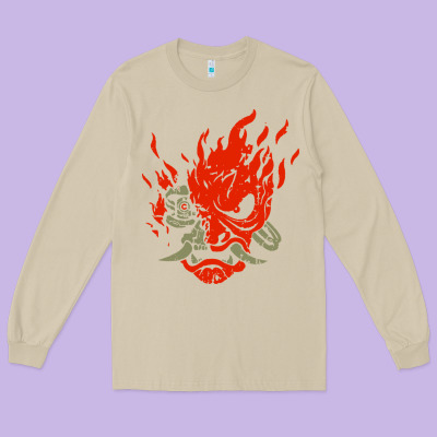 Punk Samurai Long Sleeve Tee Designed By Artisfamous
