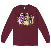 Burgundy boo Long Sleeve Tee - CowhideDigitalArt