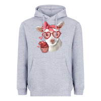 Heather Grey cute baby lamb valentines day Heavyweight Hoodie - Jasminsmagicworld