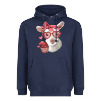 Navy cute baby lamb valentines day Heavyweight Hoodie - Jasminsmagicworld