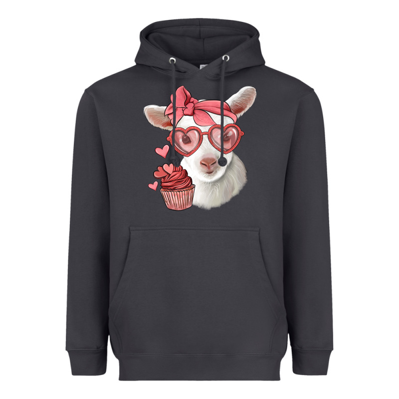 Cute Baby Lamb Valentines Day Heavyweight Hoodie by Jasminsmagicworld | Teevron