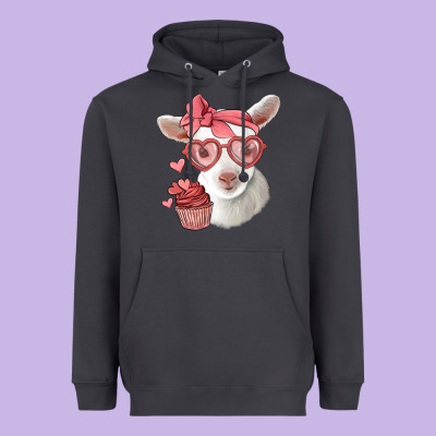 Cute Baby Lamb Valentines Day Heavyweight Hoodie Designed By Jasminsmagicworld