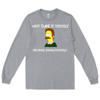Heather Grey ned flanders Long Sleeve Tee - artisFamous