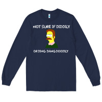 Navy ned flanders Long Sleeve Tee - artisFamous
