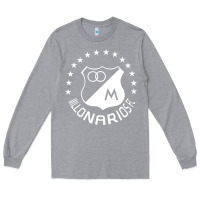 Heather Grey millonarios futbol Long Sleeve Tee - artisFamous