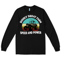Black diddly squat farm speed and power Long Sleeve Tee - artisFamous