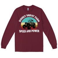 Burgundy diddly squat farm speed and power Long Sleeve Tee - artisFamous