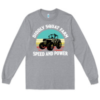 Heather Grey diddly squat farm speed and power Long Sleeve Tee - artisFamous