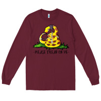 Burgundy please tread on me Long Sleeve Tee - artisFamous