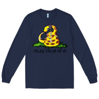 Navy please tread on me Long Sleeve Tee - artisFamous