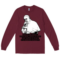Burgundy pope mc Long Sleeve Tee - artisFamous