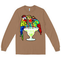 Toasted Coconut parrots drinking margarita hawaiian Long Sleeve Tee - artisFamous