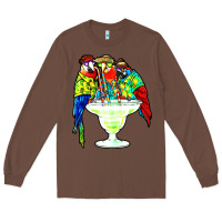 Chestnut parrots drinking margarita hawaiian Long Sleeve Tee - artisFamous