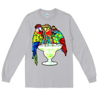 Moon Dust parrots drinking margarita hawaiian Long Sleeve Tee - artisFamous