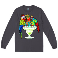 Smoke parrots drinking margarita hawaiian Long Sleeve Tee - artisFamous