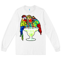 White parrots drinking margarita hawaiian Long Sleeve Tee - artisFamous