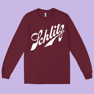 Schlitz Long Sleeve Tee Designed By Artisfamous