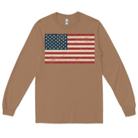 Toasted Coconut american flag Long Sleeve Tee - artisFamous