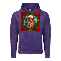 Cloud Purple christmas red angus calf head Vintage Hoodie - LillyAllenDesigns