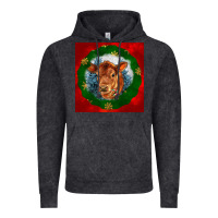 Christmas Red Angus Calf Head Vintage Hoodie | Teevron