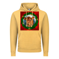Vintage Mustard christmas red angus calf head Vintage Hoodie - LillyAllenDesigns