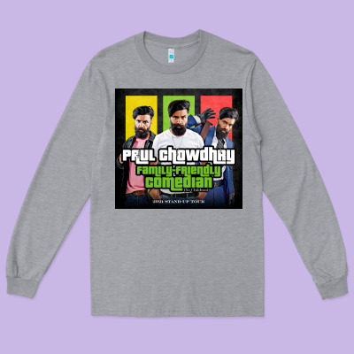 Friendly Comedian Paul Chowdhry Stand Up Long Sleeve Tee Designed By Artisfamous