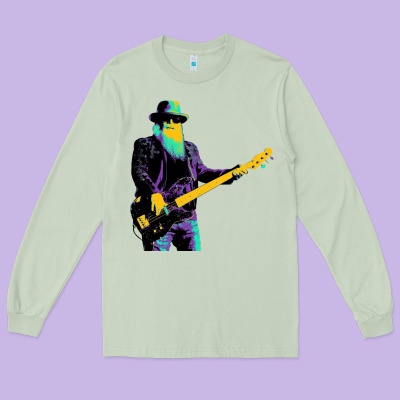 Legends Bassis Dusty Hill Long Sleeve Tee Designed By Artisfamous