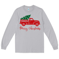 Moon Dust vintage red truck with christmas Long Sleeve Tee - artisFamous