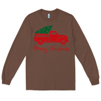 Chestnut vintage red truck with christmas Long Sleeve Tee - artisFamous