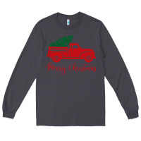 Smoke vintage red truck with christmas Long Sleeve Tee - artisFamous