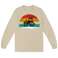 Mushroom vintage tractor Long Sleeve Tee - artisFamous