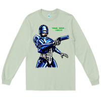 Matcha 8bit robocop Long Sleeve Tee - artisFamous