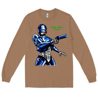 Toasted Coconut 8bit robocop Long Sleeve Tee - artisFamous