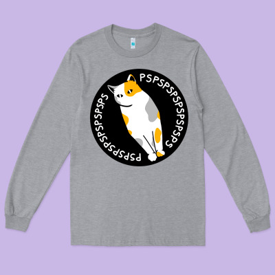 Calico Cat Long Sleeve Tee Designed By Artisfamous