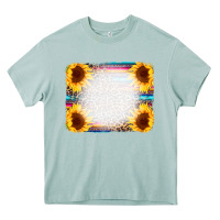 Arona Serape Bleached Sunflowers Leopard Background Heavy Core Tee - CowCowDesign
