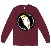 Burgundy calico cat Long Sleeve Tee - artisFamous