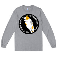 Heather Grey calico cat Long Sleeve Tee - artisFamous