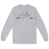 Moon Dust pittsburgh skyline city Long Sleeve Tee - artisFamous