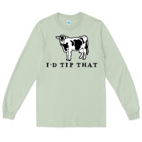 Matcha i'd tip that funny cow tipping design Long Sleeve Tee - artisFamous