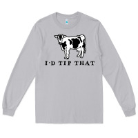 Moon Dust i'd tip that funny cow tipping design Long Sleeve Tee - artisFamous